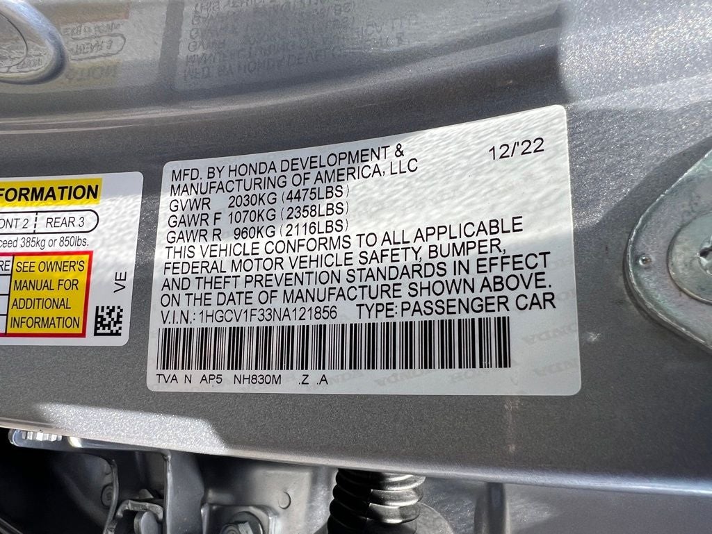 2022 Honda Accord Sport