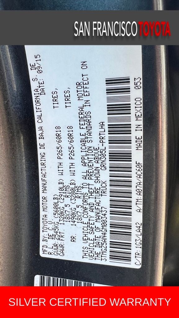 2016 Toyota Tacoma Limited V6