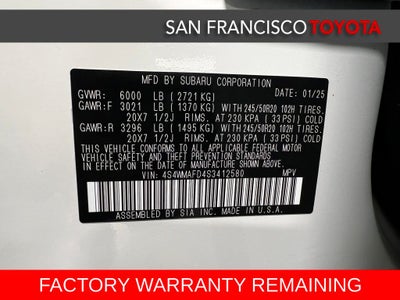 2025 Subaru Ascent Onyx Edition