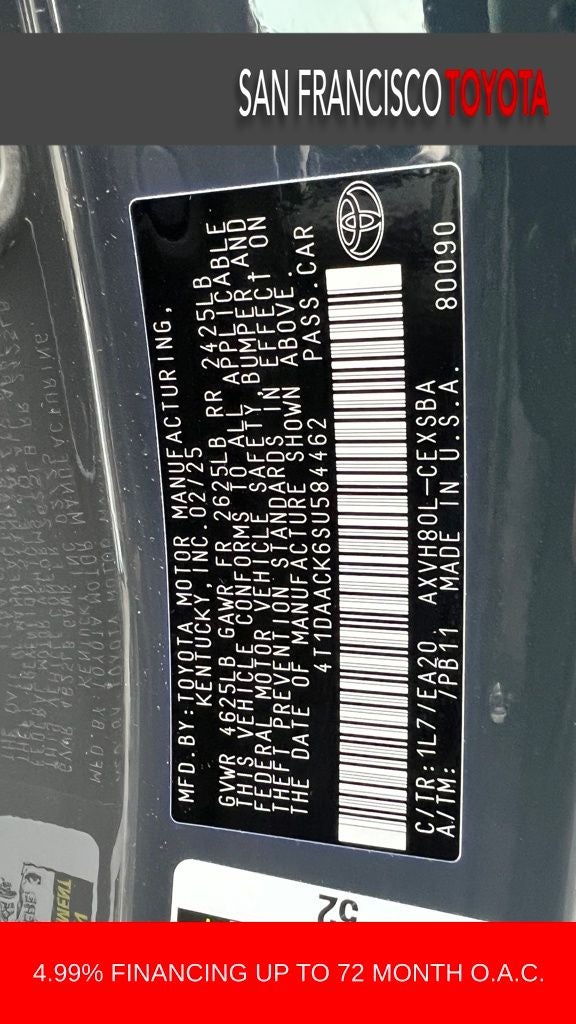 2025 Toyota Camry SE