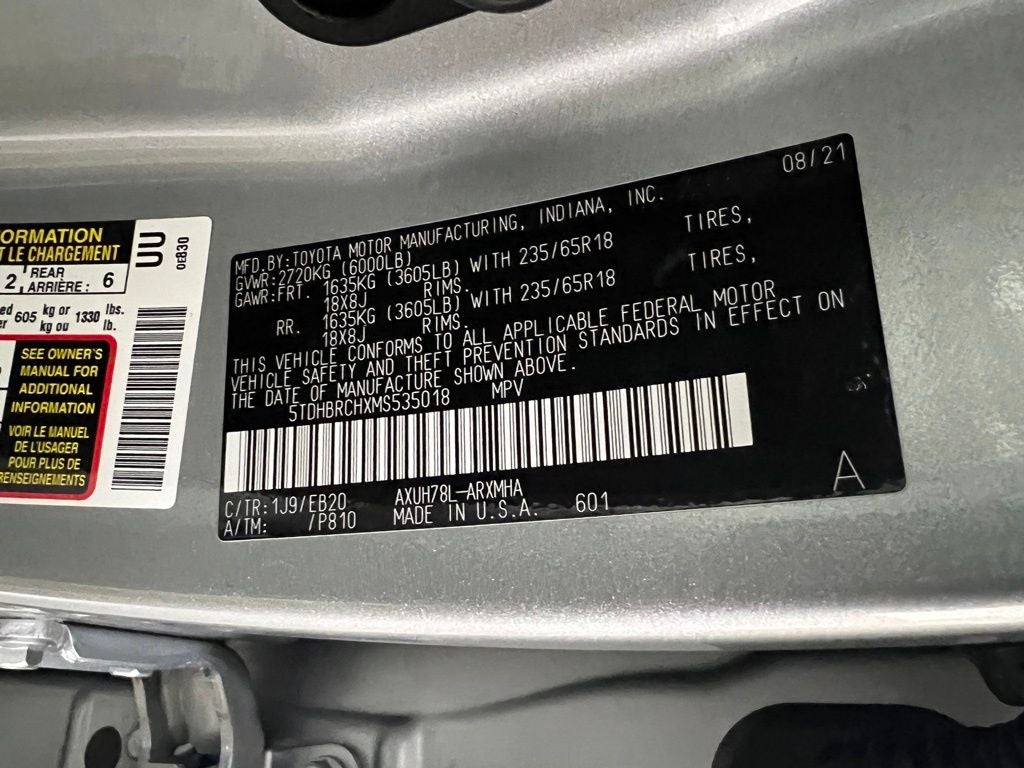 2021 Toyota Highlander Hybrid XLE
