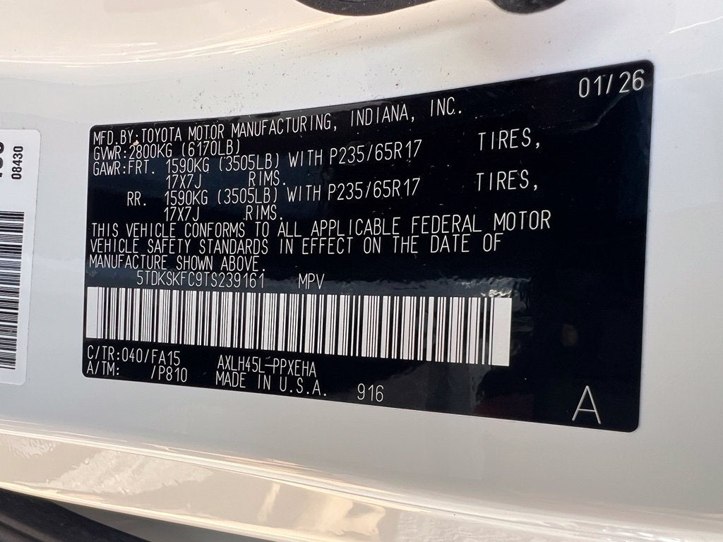 2026 Toyota Sienna LE 7 PASSENGERS