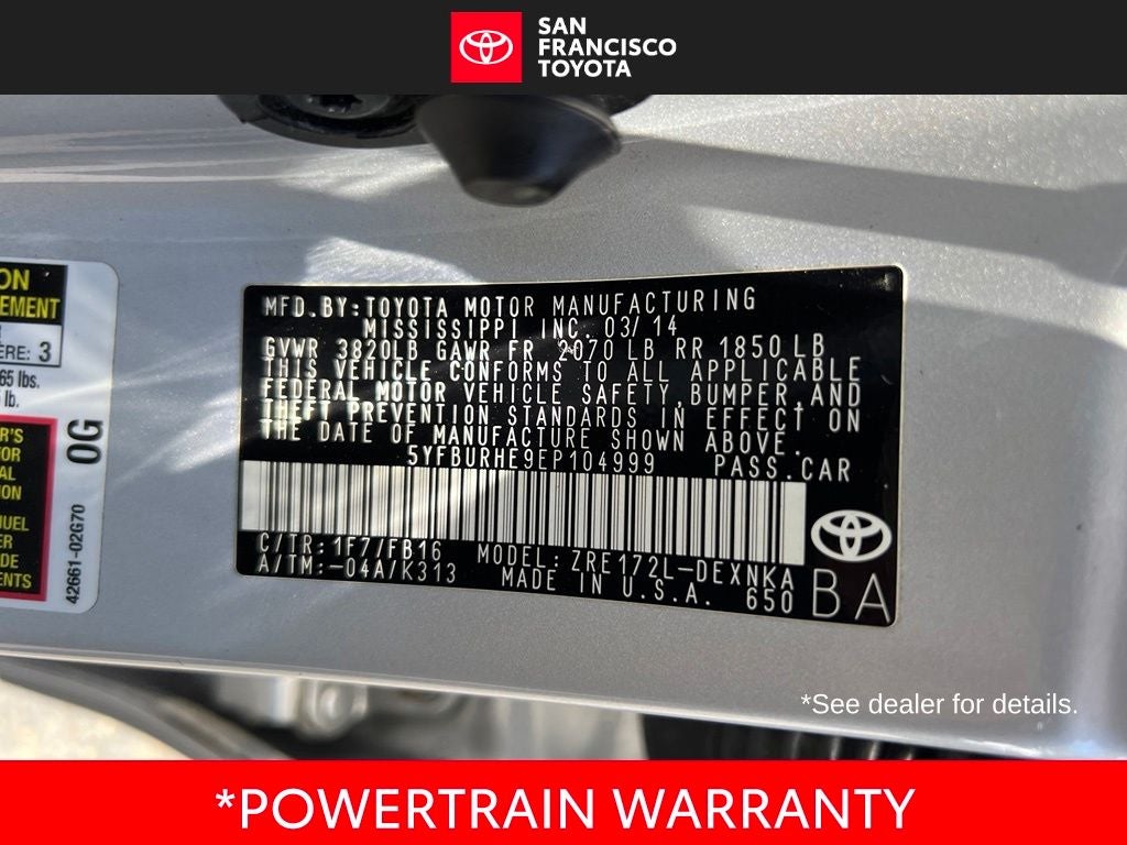 2014 Toyota Corolla LE Plus