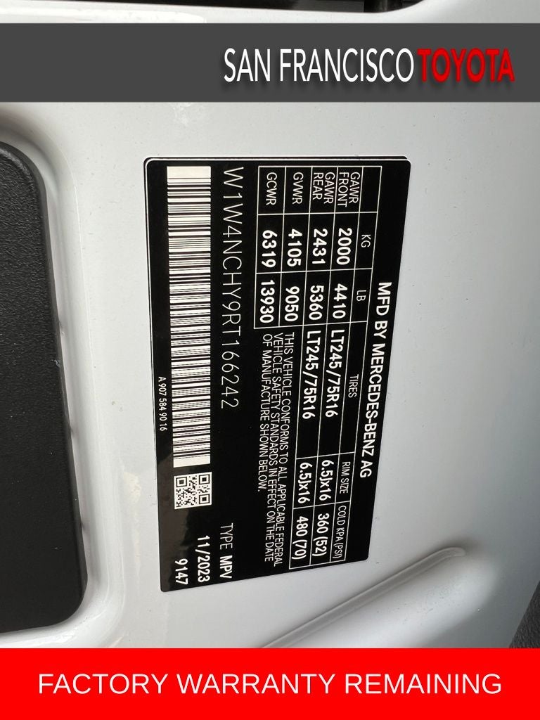 2024 Mercedes-Benz Sprinter 2500 Cargo 170 WB High Roof