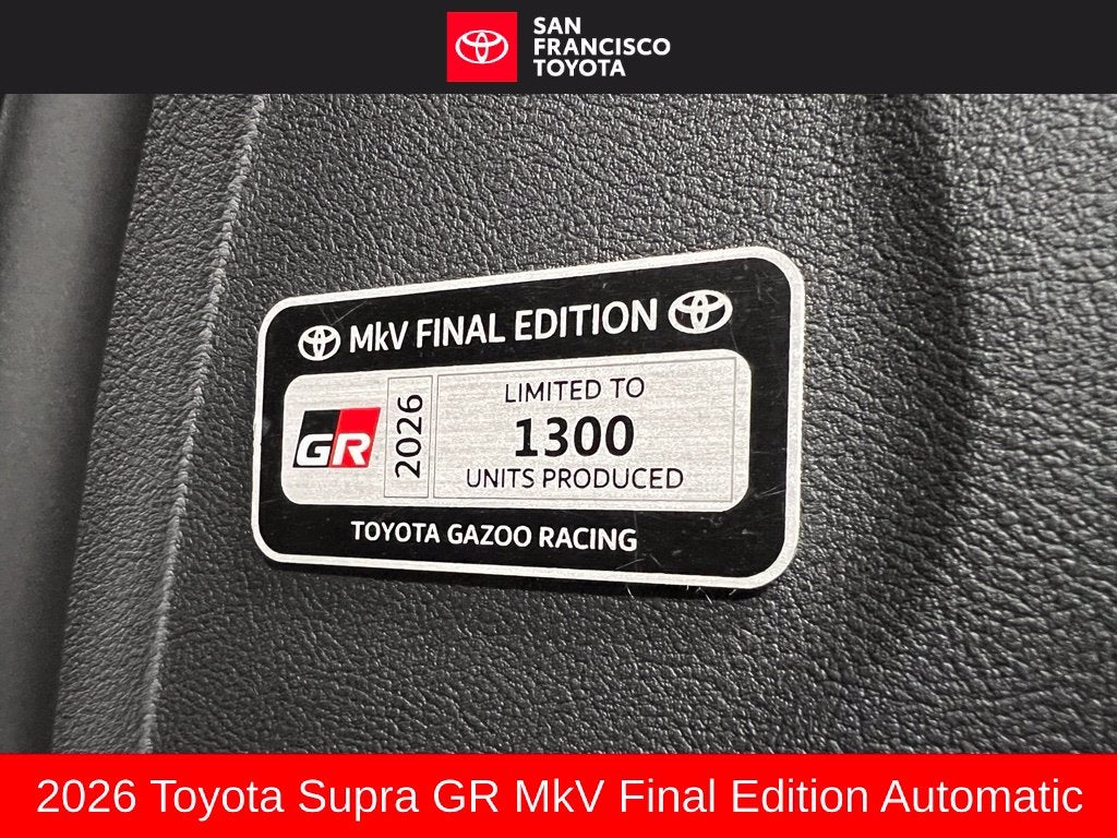 2026 Toyota GR Supra MkV Final Edition