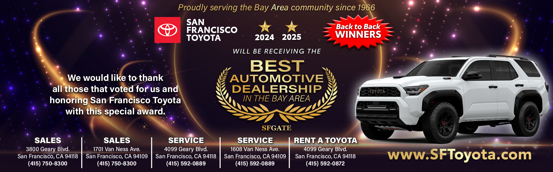 2024 and 2025 Dealer of The Year