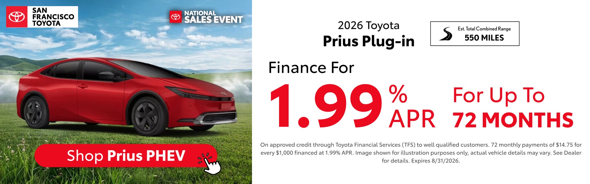 1.99% APR on Prius Plug-in hybrid