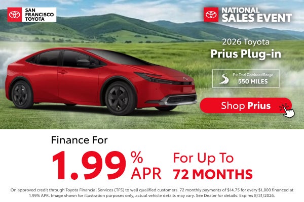 1.99% APR on Prius Plug-in hybrid