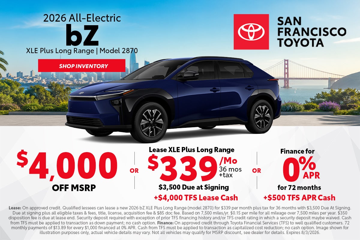 2026 Toyota All Electric bZ