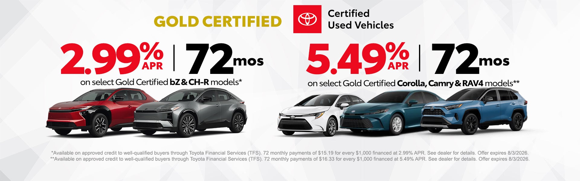 Certifies used Vehicles
