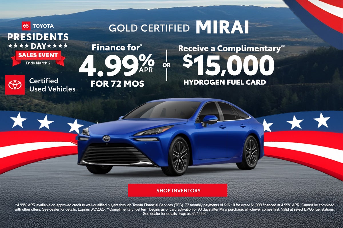 Gold Certified2022 Toyota Mirai XLE 